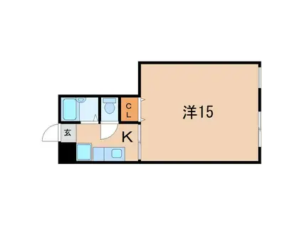 リバーサイドアネックス(1K/3階)の間取り写真