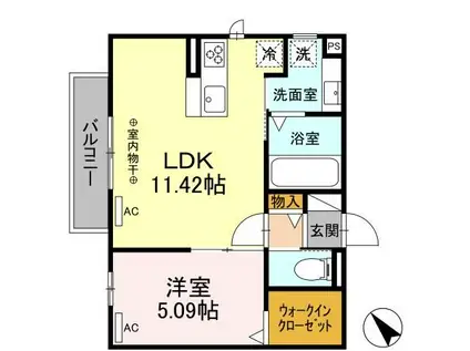 F-GRANDE十軒(1LDK/2階)の間取り写真