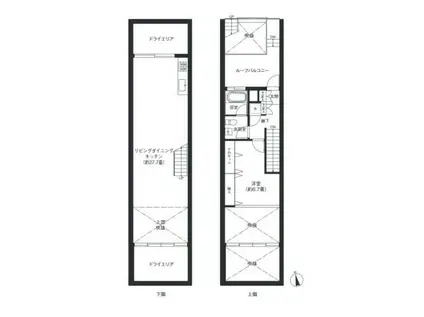 パークジオ学芸大学(1LDK/1階)の間取り写真