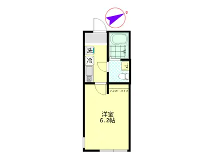 グランディール磯子(1K/1階)の間取り写真