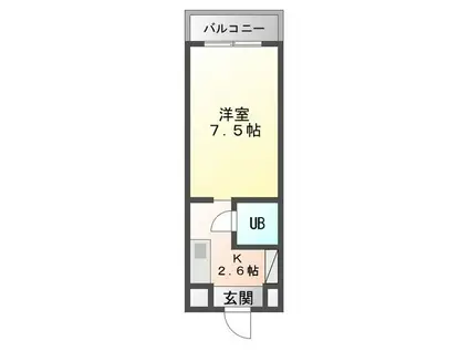 せのがわコーポ2(1K/4階)の間取り写真