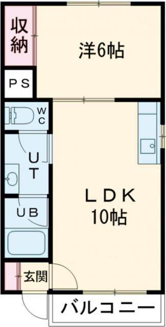 チェリーパーク五稜郭(1LDK/2階)の間取り写真