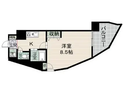 タワーTORIKAI(1K/3階)の間取り写真