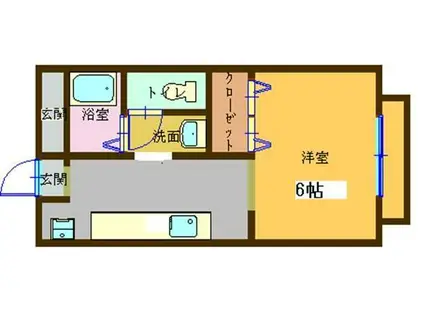 MCハイツII・III(1K/2階)の間取り写真