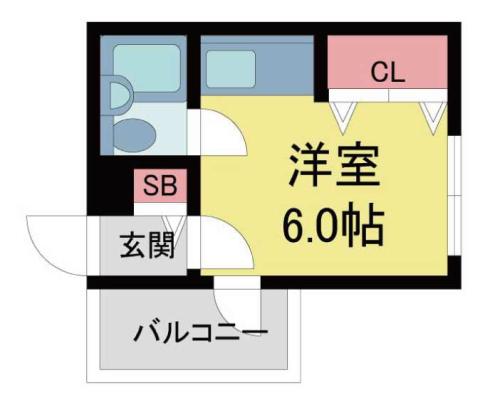 ステラハウス4-800(ワンルーム/2階)の間取り写真