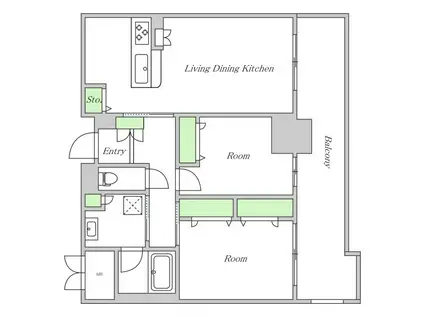 ボアソルテ(2LDK/5階)の間取り写真