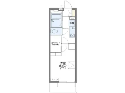 レオパレスアイ&ロン(1K/3階)の間取り写真