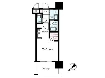LA FASE GRANVIA HAKATA(1K/5階)の間取り写真