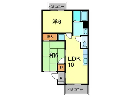 セジュール TM I(2LDK/1階)の間取り写真