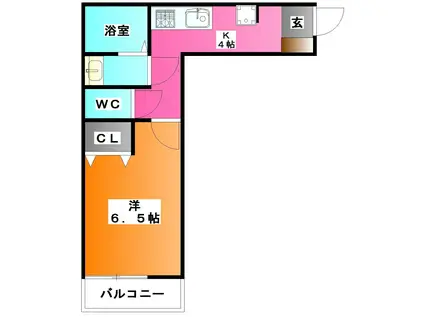 リーベ赤羽(1K/1階)の間取り写真