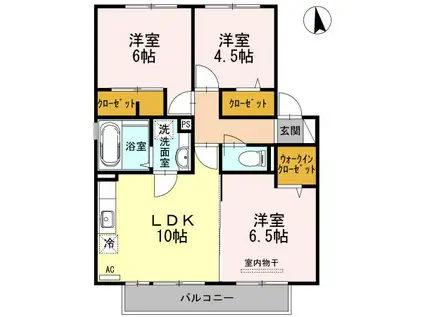 トロワーズ湘南II(3LDK/2階)の間取り写真