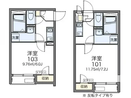レオネクストコンフォート汐入II(1K/1階)の間取り写真