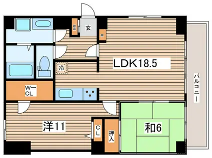 クレア日吉(2LDK/3階)の間取り写真