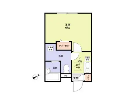LA SUA CASA.M(1K/2階)の間取り写真