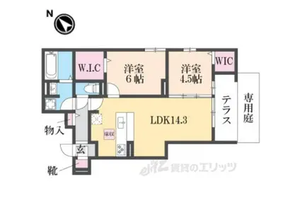 STグランツ(2LDK/1階)の間取り写真