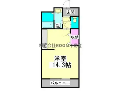 カーサ・ポルテ(ワンルーム/3階)の間取り写真