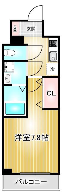 ARTIZA金山(1K/7階)の間取り写真
