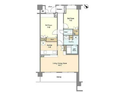 クリサンテーム妙典II(2LDK/7階)の間取り写真