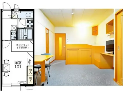 レオパレス絣(1K/2階)の間取り写真