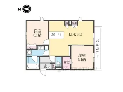 MAISONLOTUSTOJI(2LDK/2階)の間取り写真