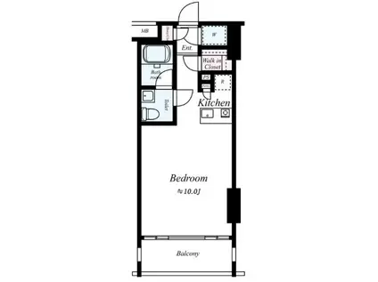 アネーロ木場公園(ワンルーム/7階)の間取り写真