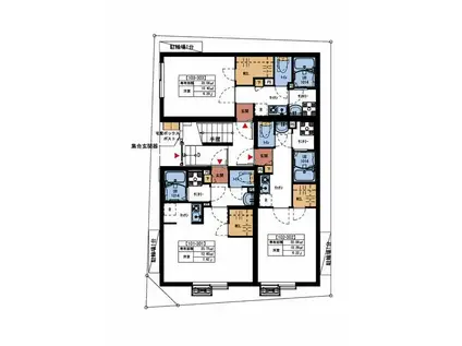 IXO町屋(1K/1階)の間取り写真