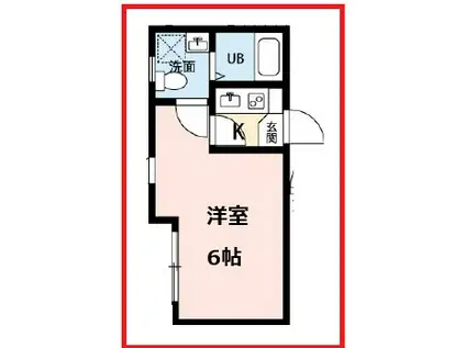 リジョエル(1K/1階)の間取り写真