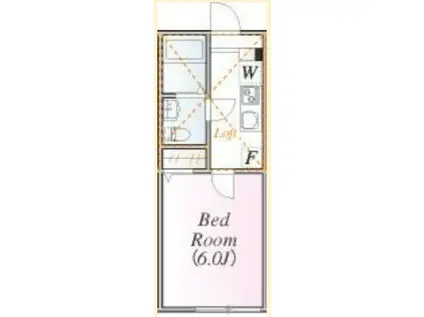 アザーレ・バモス宮前平(1K/2階)の間取り写真