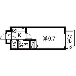 シティライフ池下(1K/4階)の間取り写真