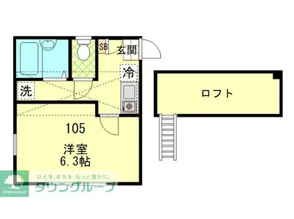 MONTEREY(1K/1階)の間取り写真