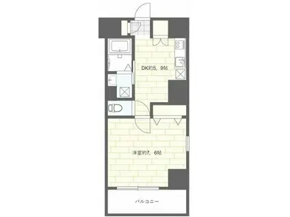 MLコート木場(1DK/2階)の間取り写真