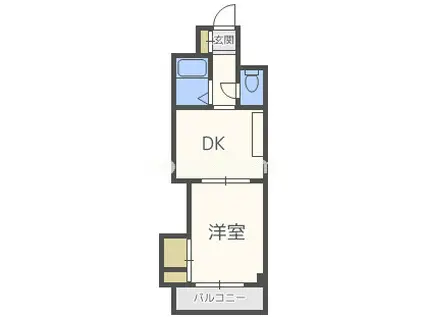 ノルデンハイム天神橋(1DK/4階)の間取り写真