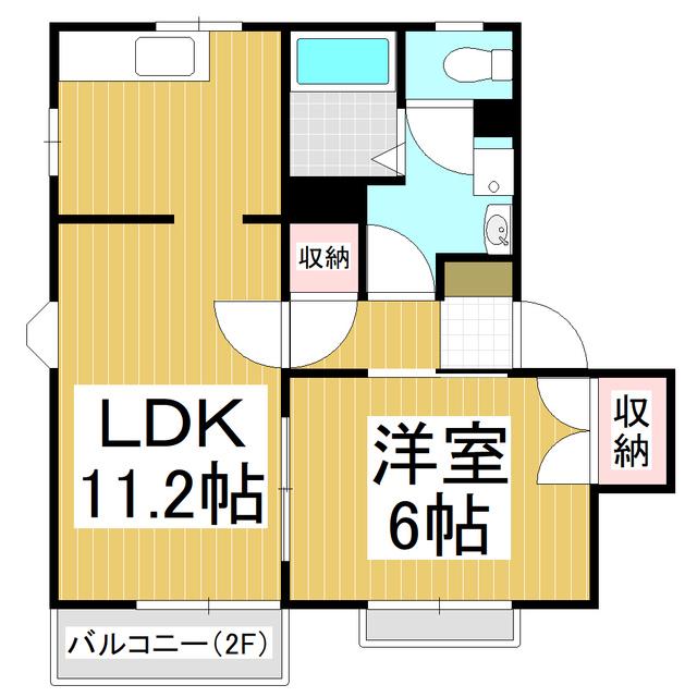 フレグランスパーシモンA・B(1LDK/1階)の間取り写真