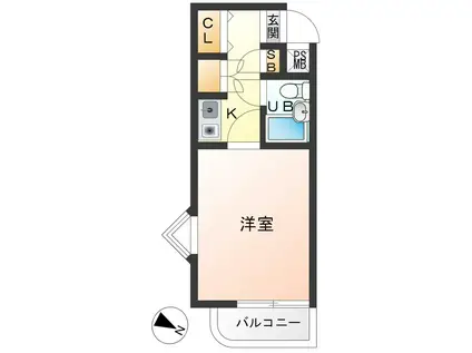 上板橋ダイカンプラザCITY(1K/3階)の間取り写真