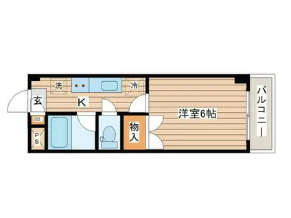 AIN DAINOHARA(1K/1階)の間取り写真