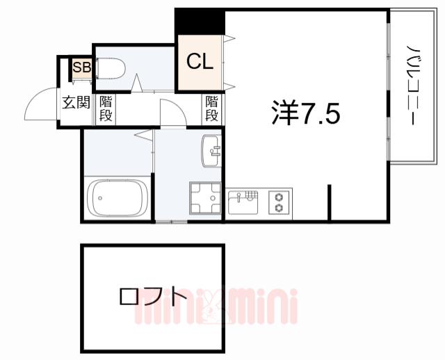 あんしん潮見台08-3002(ワンルーム/1階)の間取り写真