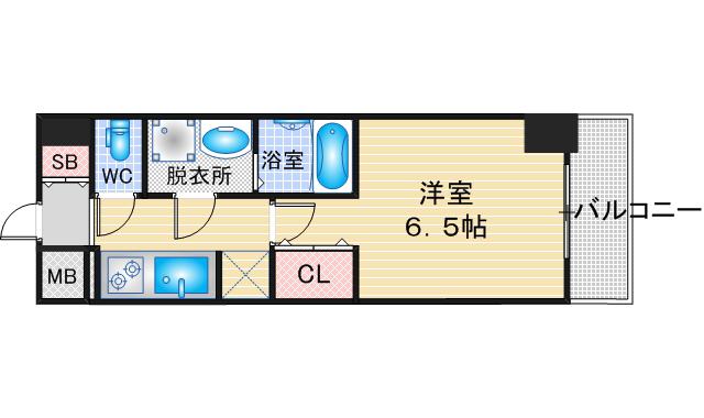 S-RESIDENCE名駅北ALESIA(1K/10階)の間取り写真