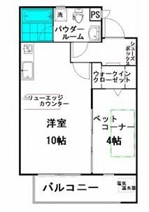 DIプレジール(ワンルーム/3階)の間取り写真