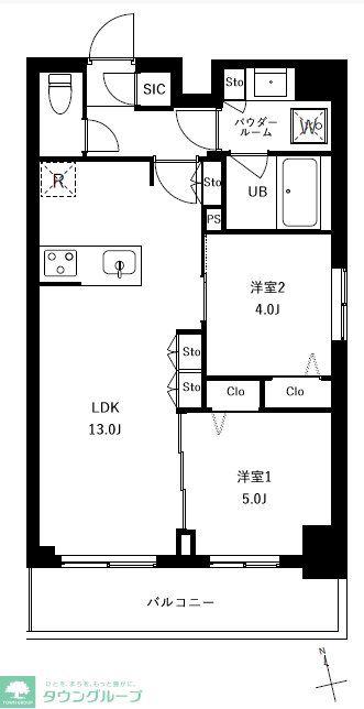 アーバンパーク船堀II(2LDK/1階)の間取り写真