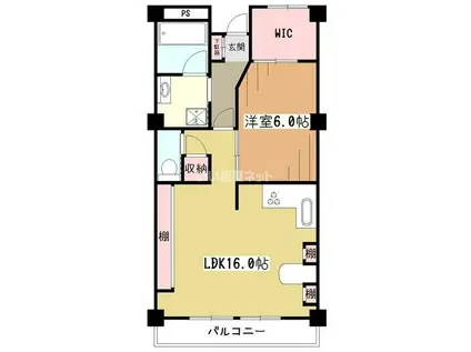 セント東大和(1LDK/3階)の間取り写真