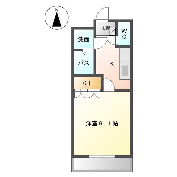 フィオーレTM(1K/1階)の間取り写真