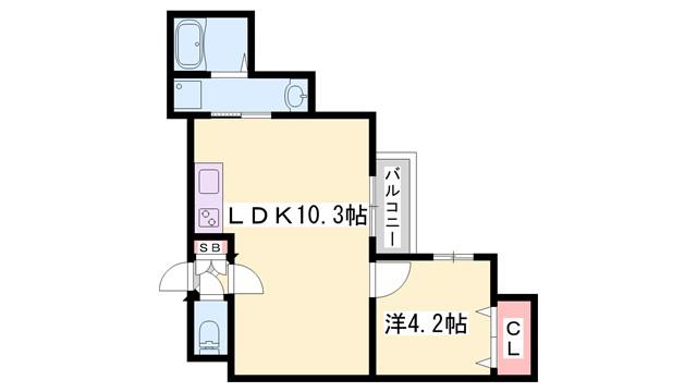 ARUO29(1LDK/3階)の間取り写真