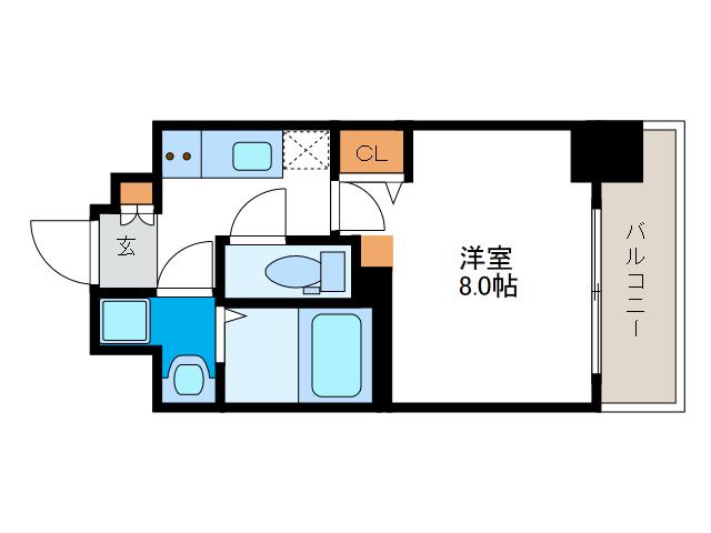 GRAND CINQ(1K/9階)の間取り写真