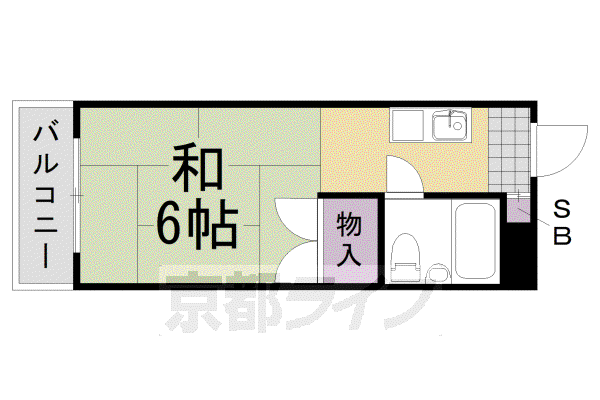 メゾン竹端(1K/3階)の間取り写真