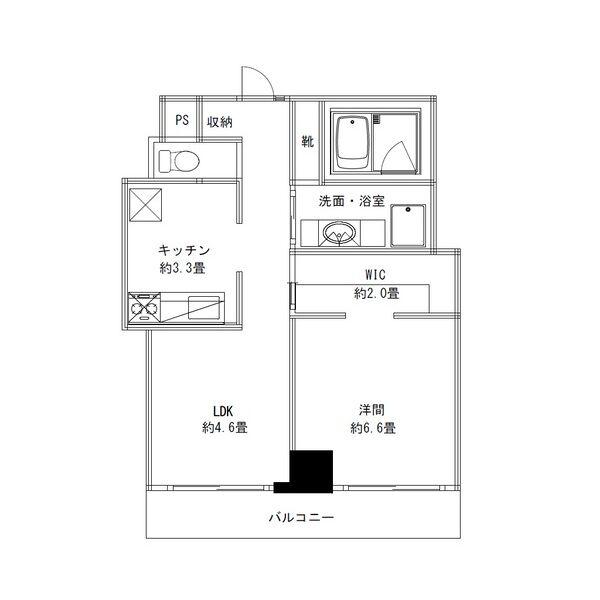 SLR吹上(1LDK/2階)の間取り写真