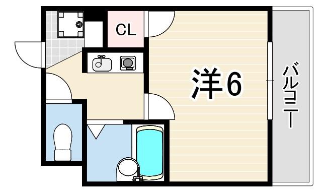 ステラハウス43(1K/1階)の間取り写真