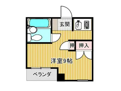 新昭和ハイツ(ワンルーム/2階)の間取り写真