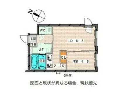 PALTIR平岸(1LDK/4階)の間取り写真