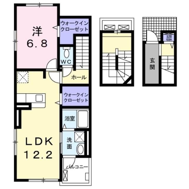 ゴールドリング船越南(1LDK/3階)の間取り写真