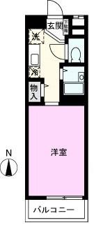 クレセントハイム(1K/1階)の間取り写真